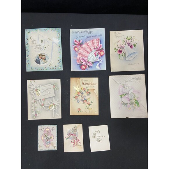 Midcentury Vintage 40s/50 Wedding 25 Cards Signed Paper Ephemera Scrapbook Annev - Picture 9 of 14